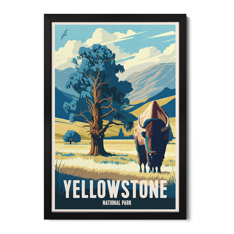 Yellowstone National Park Premium Framed Posters (24"H x 16"W x 1"D)