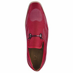 Powerball // Tuxedo Canvas Textile And Suede Leather Slip-On Shoes // Red (US: 9.5)