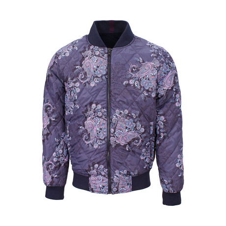 Don Reversible Jacket // Navy Blue + Purple Paisley (EU S/US XS)