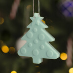 Glowing Christmas Tree Ornament // Pack of 3 // Aqua