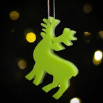 Radiant Reindeer Ornament // Pack of 3 // Green