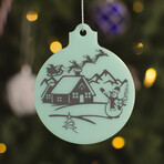 Glowing North Pole Ornament // Pack of 3 // Aqua