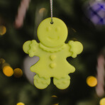 Glowing Gingerbread Ornament // Pack of 3 // Green