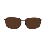 Maui Jim // Men's // H443-26M Hema Pilot Sunglasses // Matte Brown + Brown Polarized