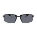 Maui Jim // Men's // 626-02 Laulima Pilot Sunglasses // Matte Black + Grey Polarized