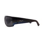 Maui Jim // Men's // 266-03F WorldCup Square Sunglasses // Black Blue + Green Polarized (#<Spreadsheet::Formula:0x00007f1545d949f8>)