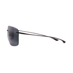 Maui Jim // Men's // 443-11M Hema Pilot Sunglasses // Matte Black + Grey Polarized