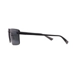 Maui Jim // Men's // 626-02 Laulima Pilot Sunglasses // Matte Black + Grey Polarized