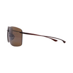 Maui Jim // Men's // H443-26M Hema Pilot Sunglasses // Matte Brown + Brown Polarized