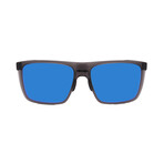 Maui Jim // Men's // B455-14 Honokalani Square Sunglasses // Matte Black + Grey Mirror