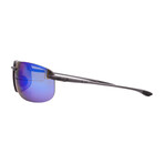 Maui Jim // Men's // B456-14A Hookipa Pilot Sunglasses // Translucent Grey + Mirror Grey Polarized