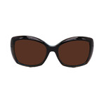 Maui Jim // Unisex // H735-10P Orchid Square Sunglasses // Tortoise W/ Peacock + Brown Polarized