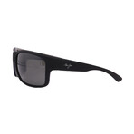 Maui Jim // Men's // 815-53B Southern Cross Square Sunglasses // Rubber Black + Grey Mirror Polarized