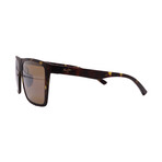 Maui Jim // Men's // H455-10 Honokalani Square Sunglasses // Matte Brown Tortoise + Brown Mirror Polarized