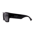 Maui Jim // Men's // 614-02 Kaolu Square Sunglasses // Black + Grey Mirror Polarized