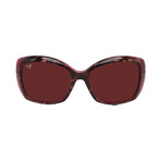 Maui Jim // Unisex // R735-12B Orchid Square Sunglasses // Tortoise Rasberry + Pink Lenses Polarized