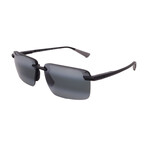 Maui Jim // Men's // 626-02 Laulima Pilot Sunglasses // Matte Black + Grey Polarized