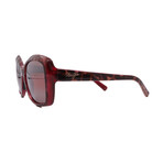 Maui Jim // Unisex // R735-12B Orchid Square Sunglasses // Tortoise Rasberry + Pink Lenses Polarized