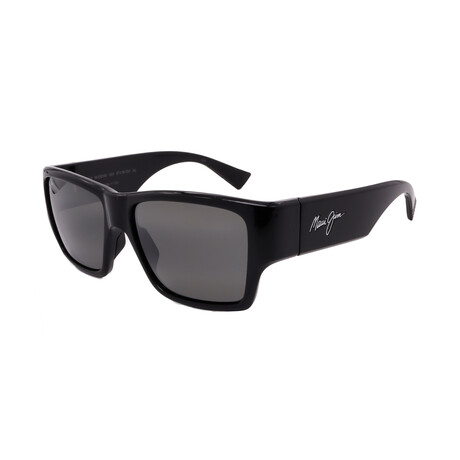 Maui Jim // Men's // 614-02 Kaolu Square Sunglasses // Black + Grey Mirror Polarized