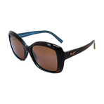 Maui Jim // Unisex // H735-10P Orchid Square Sunglasses // Tortoise W/ Peacock + Brown Polarized