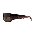 Maui Jim // Men's // H266-01 WorldCup Square Sunglasses // Brown Stripe + Brown Polarized