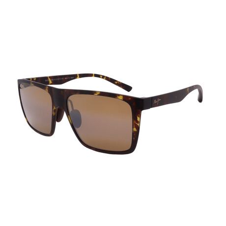 Maui Jim // Men's // H455-10 Honokalani Square Sunglasses // Matte Brown Tortoise + Brown Mirror Polarized