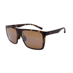 Maui Jim // Men's // H455-10 Honokalani Square Sunglasses // Matte Brown Tortoise + Brown Mirror Polarized