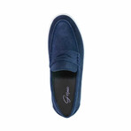 22's Penny Loafer Suede Sneaker // Navy (US: 9)