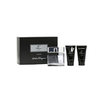 Men's Fragrance // Salvatore Ferragamo // F By Ferragamo Black 3 Pc Set // EDT Spray + Shampoo & Shower Gel + After Shave Balm // 3.4 oz + 2.5 oz + 2.5 oz