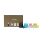 Ladies Fragrance // Versace // 4 Pc Set // Dylan Blue + Dylan Turquoise + Bright Crystal + Yellow Diamonds EDP Minis // 0.17 oz