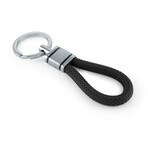 Stainless Steel // Rubber Keychain // Black