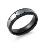 Black Stainless Steel // Etched // 7 mm Ring (9)