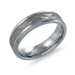 Stainless Steel // Hammered Centre // 6 mm Ring (11)