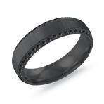 Black Zirconia // Black Brushed Stainless Steel // 6 mm Ring (11)
