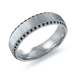 Black Zirconia // Brushed Stainless Steel // 6 mm Ring (11)