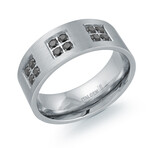 Stainless Steel Bolt Pattern Ring // Gray (9)