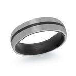 Sillver IP Stainless Steel Carbon Fiber // 7mm Ring (9.5)
