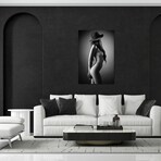 Nude Woman With A Hat Print on Acrylic by Johan Swanepoel (16"H x 24"W x 0.25"D)