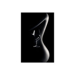 Nude Woman Red Wine 3 Print on Acrylic by Johan Swanepoel (16"H x 24"W x 0.25"D)