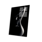 Nude Woman Red Wine 3 Print on Acrylic by Johan Swanepoel (16"H x 24"W x 0.25"D)