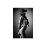 Nude Woman With A Hat Print on Acrylic by Johan Swanepoel (16"H x 24"W x 0.25"D)