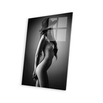 Nude Woman With A Hat Print on Acrylic by Johan Swanepoel (16"H x 24"W x 0.25"D)