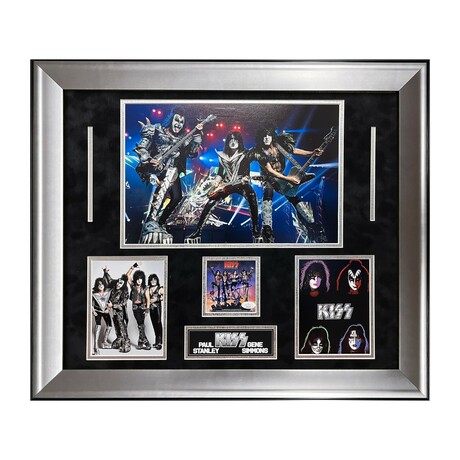 Paul Stanley & Gene Simmons // K.I.S.S // Autographed CD Cover + Framed