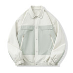 Oversize Button Up Jacket // White (XS)