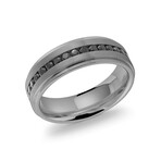 Gun IP Stainless Steel Brushed Polished Black // 7mm Ring (13)