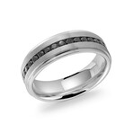 Stainless Steel Brushed Polished Black // 7mm Ring (9)