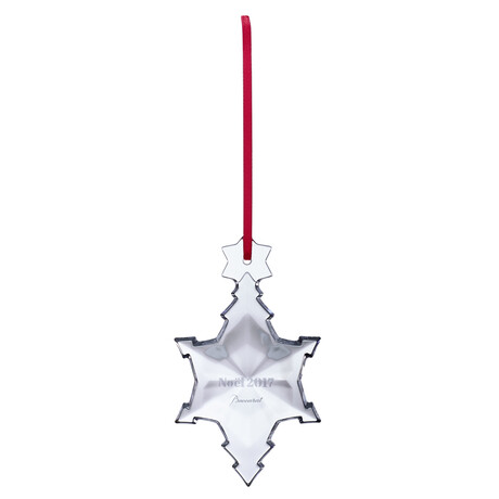 Baccarat Crystal Noel Snowflake Ornament // 2017 // Silver Mirrored