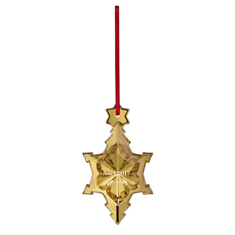 Baccarat Crystal + 20k Gold-Gilded Noel Snowflake Ornament // 2017 // Yellow Gold