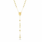 14K Yellow Gold Rosary Necklace // 20" // New