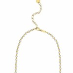 14K Yellow Gold + Pearl Bead Necklace // 18" // New